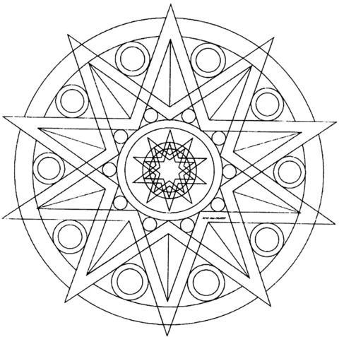 Star Mandala Coloring Page